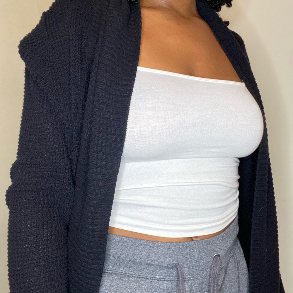 Black cardigan